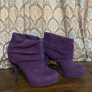 Purple heeled booties - size 8.5